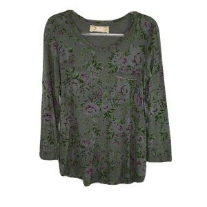Anthropologie t.la Long Sleeve Tee Large Green